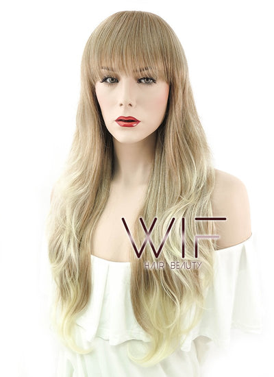 26" Wavy Mixed Blonde Synthetic Wig PP04