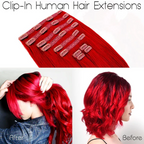 120g / 160g / 220g Full Head Set Clip-In Natural Hair Extensions