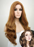 22" Straight Golden Blonde With Dark Roots Lace Front Synthetic Wig LF1244