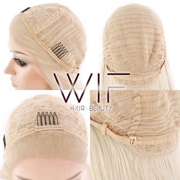 24" Straight Pink Grey Ombre With Dark Roots Lace Front Synthetic Wig LF1238
