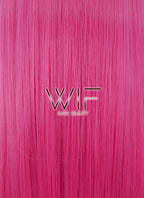 31" Straight Dark Pink Synthetic Wig CG76
