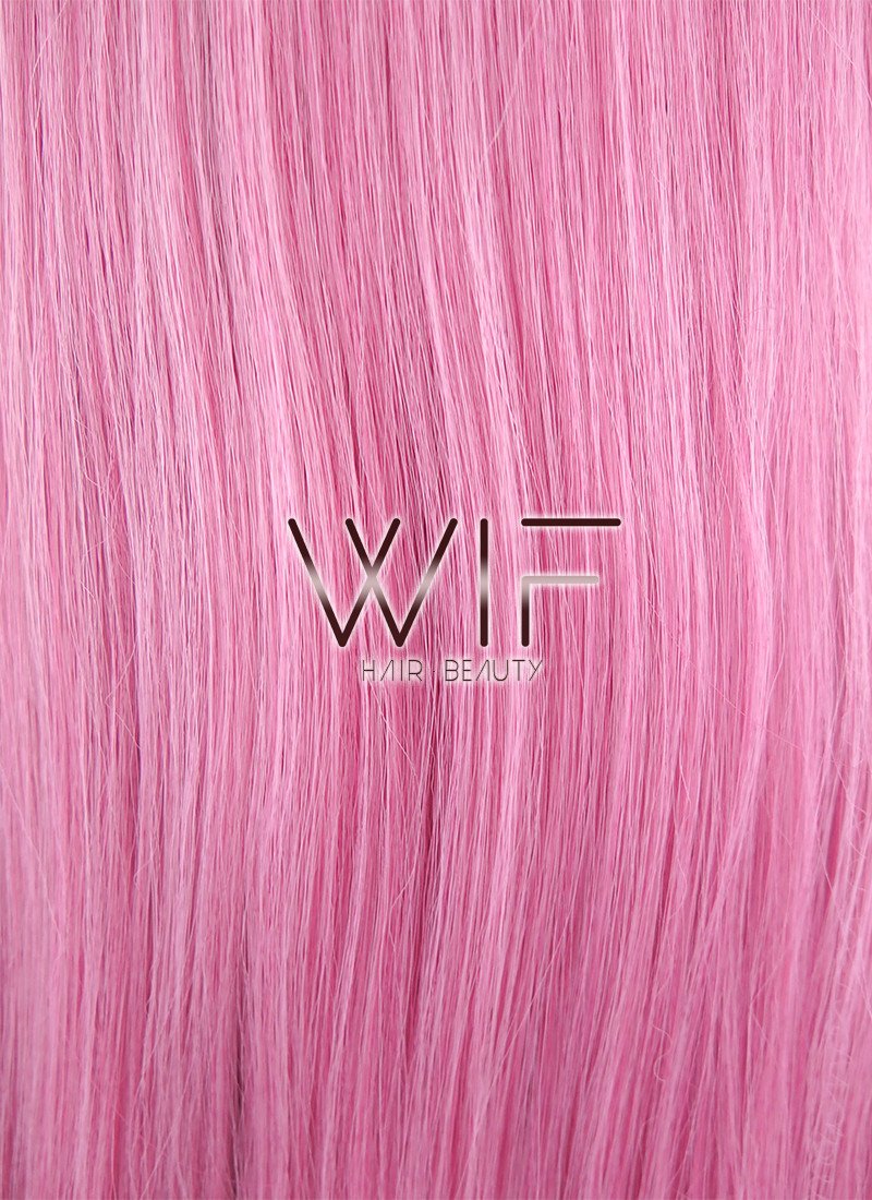 39" Straight Mixed Pink Synthetic Wig CM050