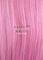 39" Straight Mixed Pink Synthetic Wig CM050
