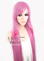 39" Straight Mixed Pink Synthetic Wig CM050