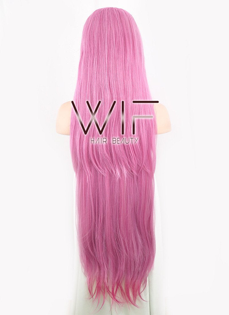 39" Straight Mixed Pink Synthetic Wig CM050