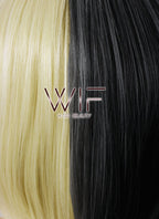 Short Straight Blonde Mixed Black Fashion Wig CM058