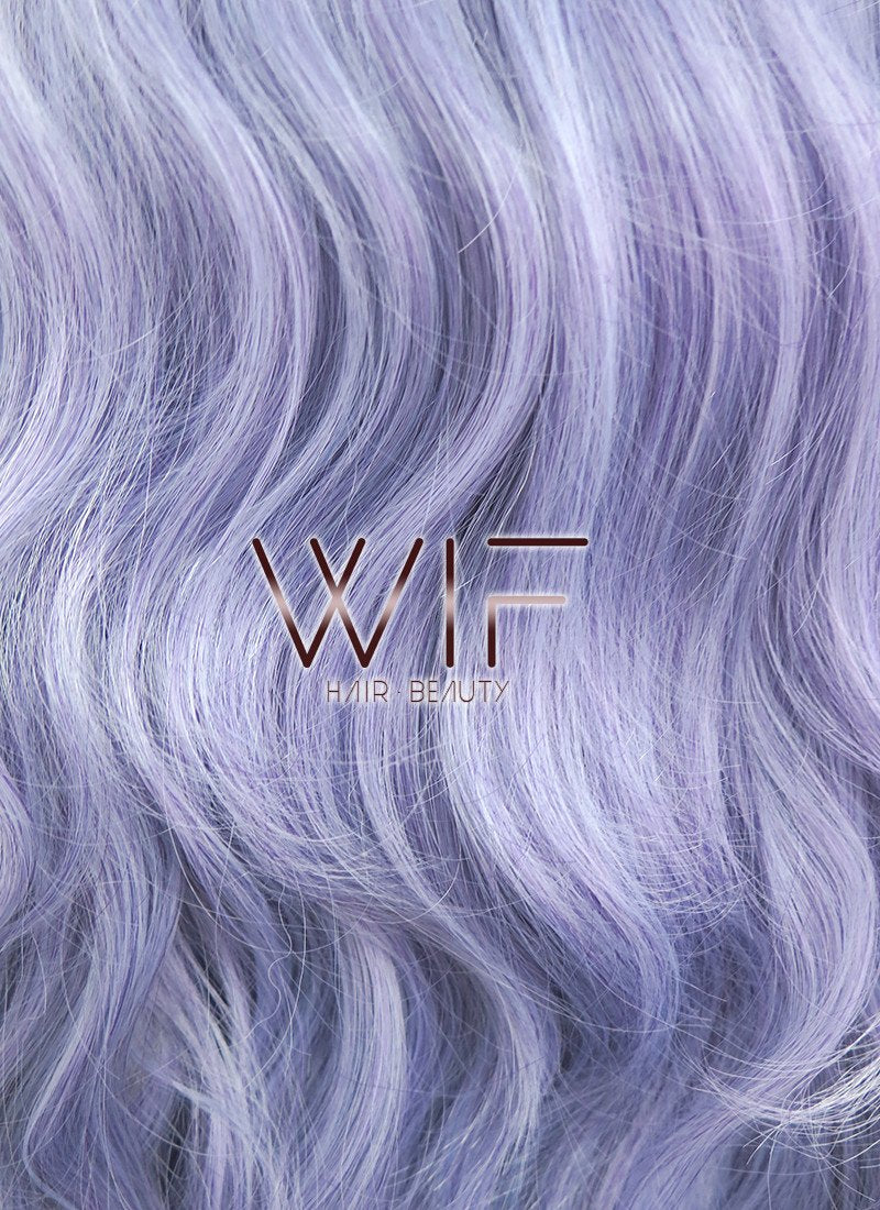 31" Wavy Silver Purple Synthetic Wig CM144