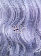 31" Wavy Silver Purple Synthetic Wig CM144