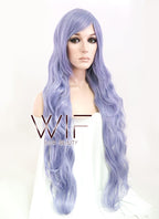 31" Wavy Silver Purple Synthetic Wig CM144