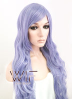 31" Wavy Silver Purple Synthetic Wig CM144