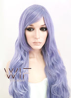 31" Wavy Silver Purple Synthetic Wig CM144