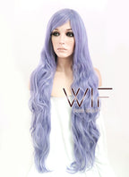 31" Wavy Silver Purple Synthetic Wig CM144