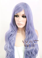31" Wavy Silver Purple Synthetic Wig CM144