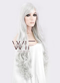 31" Wavy Grey Synthetic Wig CM145
