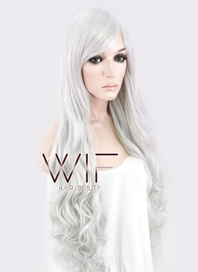 31" Wavy Grey Synthetic Wig CM145