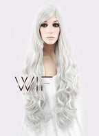 31" Wavy Grey Synthetic Wig CM145