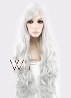31" Wavy Grey Synthetic Wig CM145