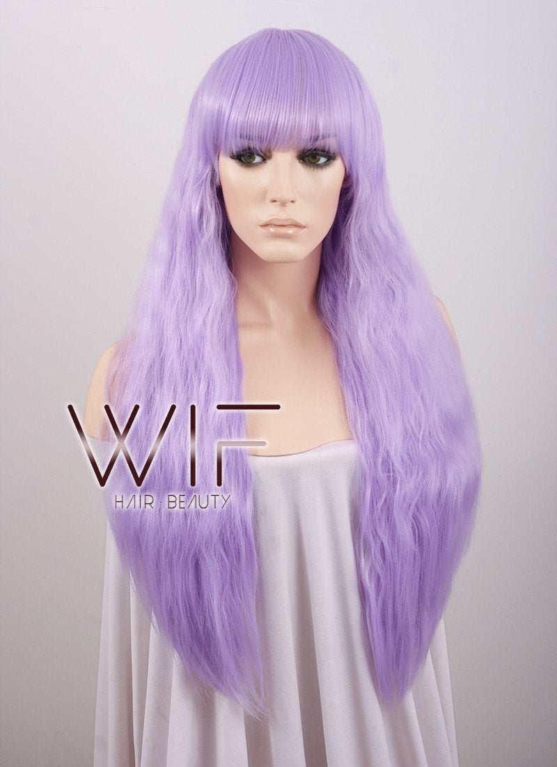 70cm Heat Resistant Long Wavy Light Purple Pastel Fashion Hair Wig CM159