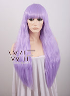70cm Heat Resistant Long Wavy Light Purple Pastel Fashion Hair Wig CM159