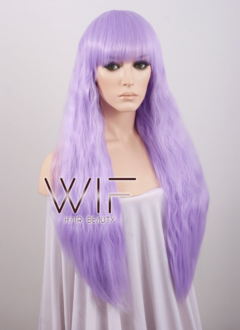 70cm Heat Resistant Long Wavy Light Purple Pastel Fashion Hair Wig CM159