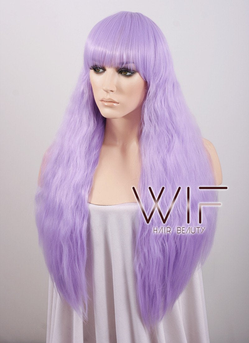 70cm Heat Resistant Long Wavy Light Purple Pastel Fashion Hair Wig CM159