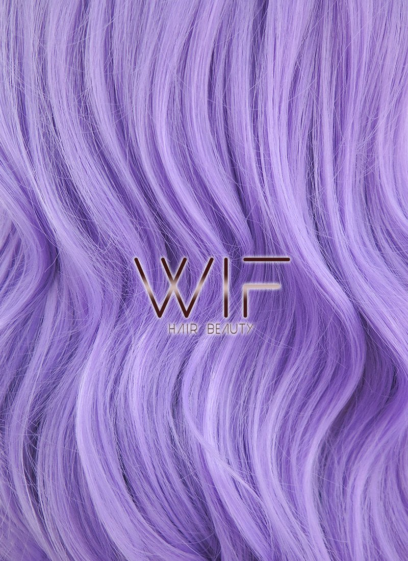 24" Wavy Light Purple Synthetic Wig CM163