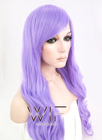 24" Wavy Light Purple Synthetic Wig CM163