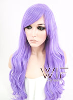 24" Wavy Light Purple Synthetic Wig CM163