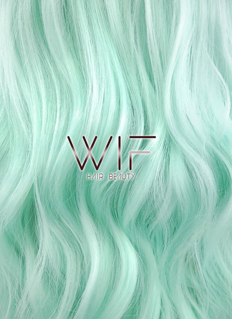 24" Wavy Light Green Synthetic Wig CM164