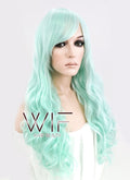 24" Wavy Light Green Synthetic Wig CM164