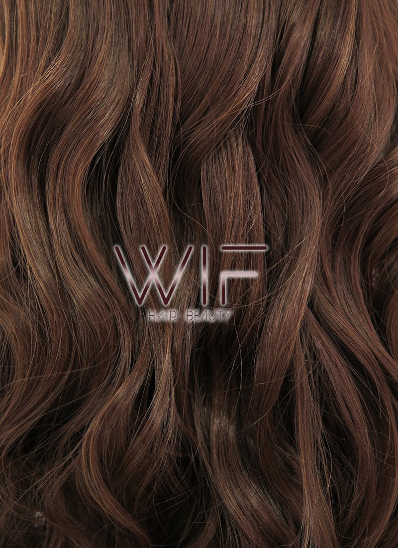 24" Wavy Dark Brown Synthetic Wig CM175
