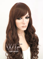 24" Wavy Dark Brown Synthetic Wig CM175