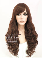 24" Wavy Dark Brown Synthetic Wig CM175