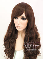24" Wavy Dark Brown Synthetic Wig CM175