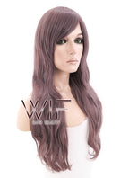 24" Wavy Mixed Purple Synthetic Wig CM181