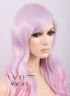 22" Lolita Heat Resistant Long Curly Pink Mixed Purple Fashion Hair Wig CM183