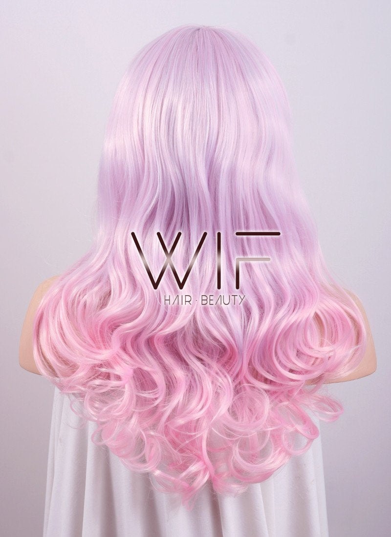 22" Lolita Heat Resistant Long Curly Pink Mixed Purple Fashion Hair Wig CM183