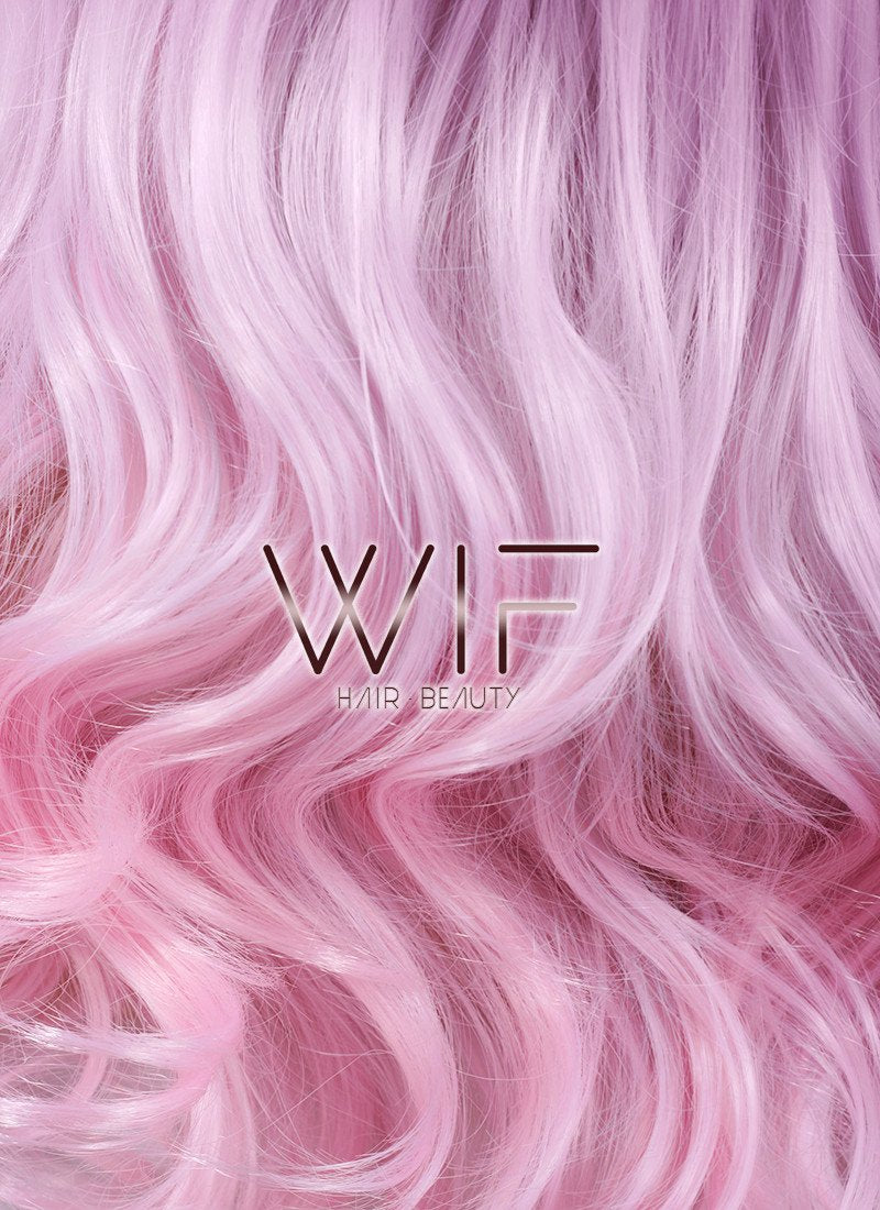 22" Lolita Heat Resistant Long Curly Pink Mixed Purple Fashion Hair Wig CM183