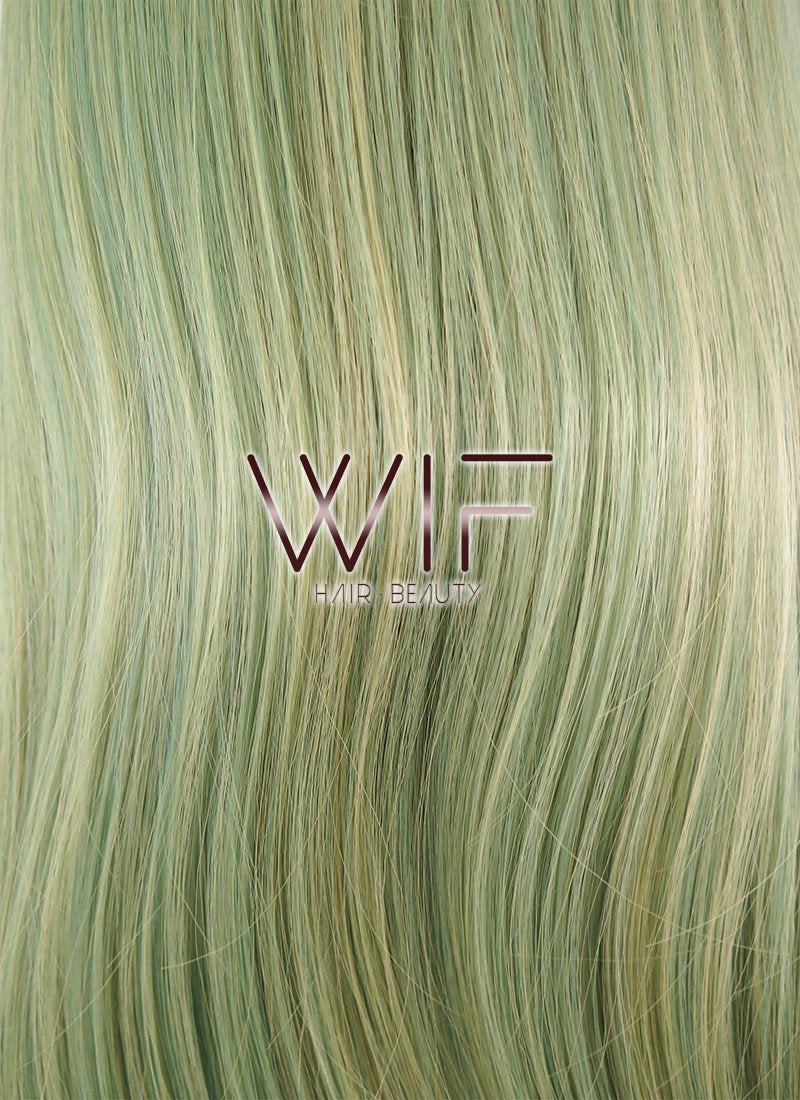 31" Straight Mixed Green Synthetic Wig CM188