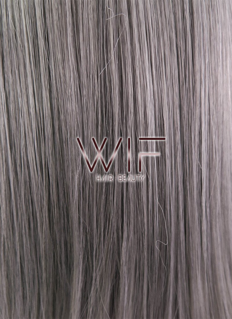 16" Long Curly Dark Grey Mixed Grey Fashion Synthetic Hair Wig CM193