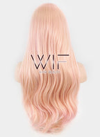 26" Long Curly Orange Mixed Pink Fashion Synthetic Hair Wig CM194