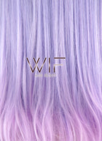 16" Medium Curly Purple Mixed Light Purple Ombre Fashion Synthetic Hair Wig CM196