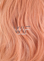 12" Short Wavy Pinkish Orange Fashion Synthetic Hair Wig CM197