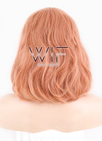 12" Short Wavy Pinkish Orange Fashion Synthetic Hair Wig CM197