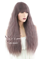 30" Wavy Ash Purple Synthetic Wig CM089