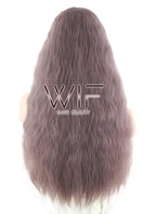 30" Wavy Ash Purple Synthetic Wig CM089