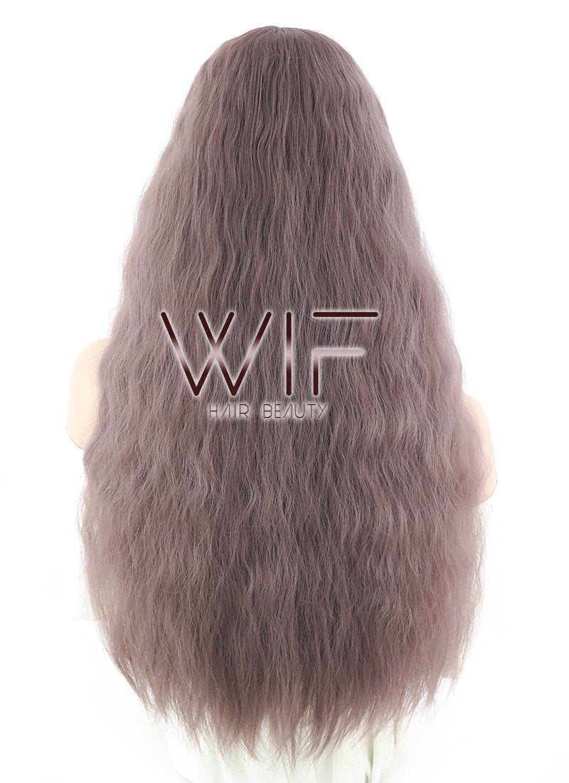 30" Wavy Ash Purple Synthetic Wig CM089