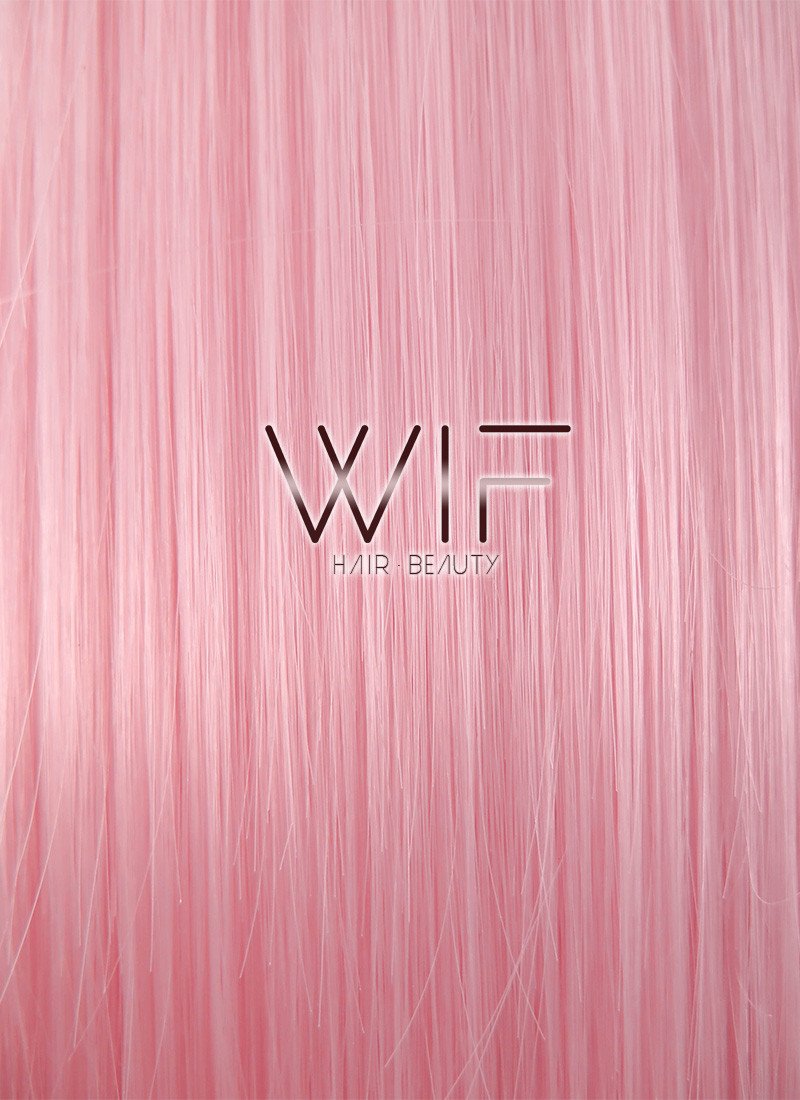 27" Straight Pink Synthetic Wig CM124