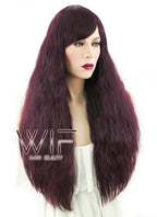 31" Wavy Reddish Brown Synthetic Wig CM140