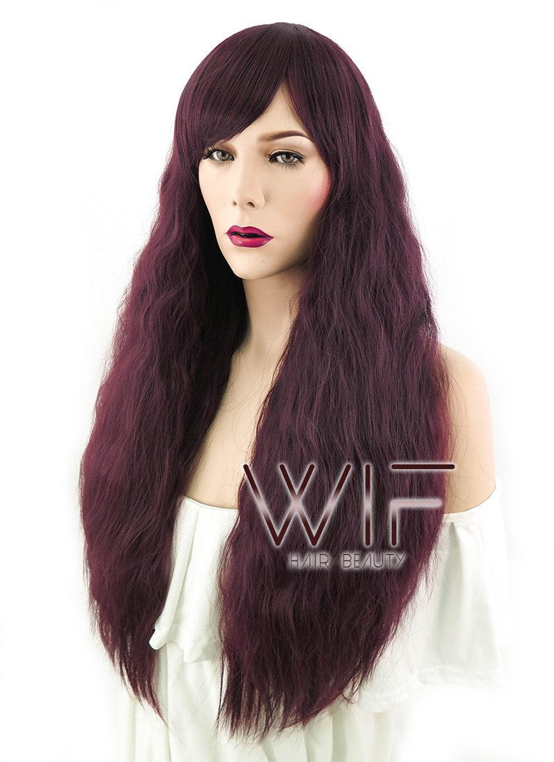 31" Wavy Reddish Brown Synthetic Wig CM140